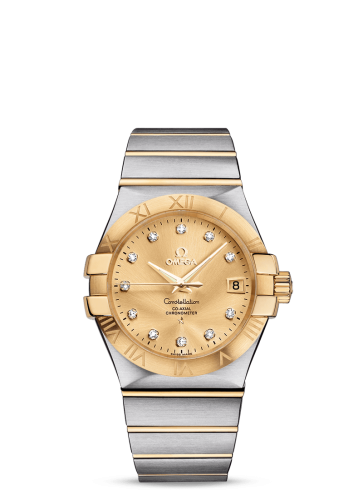 Omega Constellation Co-Axial 35 Stainless Steel / Yellow Gold / Champagne
